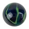 Toe Breaker 50mm (2") SEA TURTLE clear Blue/Green Marbles glass ball HUGE Swirl